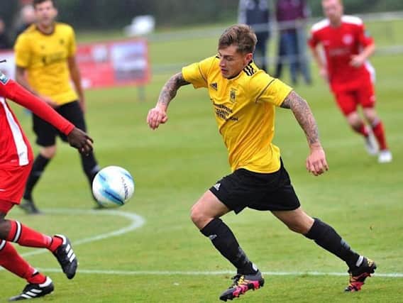 Forward Ben Gray from a stint travelling to boost Littlehampton Town's attacking options. Picture by Stephen Goodger