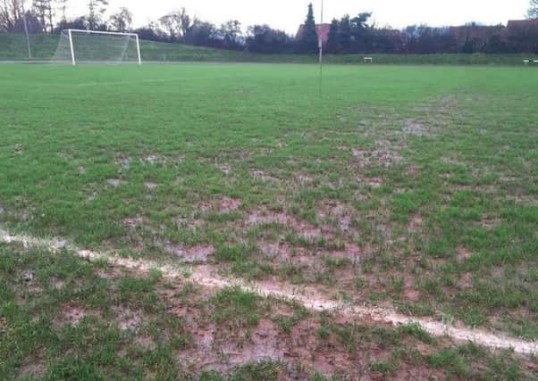 Waterlogged pitches caused matches to be postponed across the district