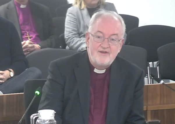 Bishop Wallace Benn giving evidence to the inquiry
