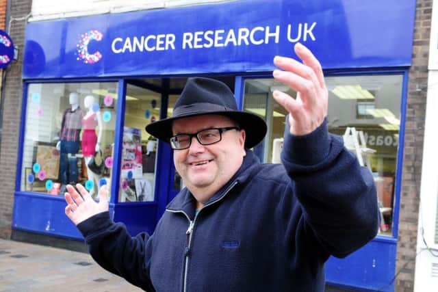 Rodney Broom-Sopp at the Cancer Research shop in Shoreham