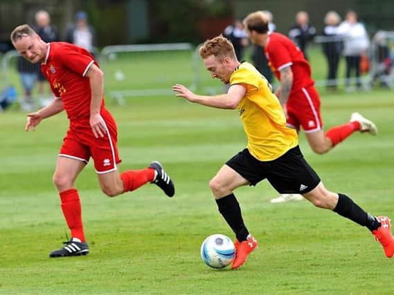 Striker Alex Laing, pictured in action for Littlehampton Town, has agreed on a return to Shoreham. Picture by Stephen Goodger