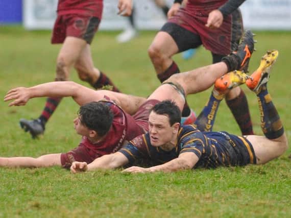 Matt Walsh scored one of Worthing Raiders' two tries in the defeat at Broadstreet. Picture by Stephen Goodger