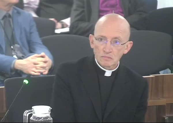 Current Bishop of Chichester Martin Warner giving evidence to the inquiry