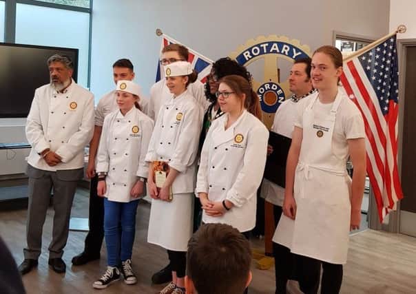 Zachary Allen (far right) with other candidates at the Rotary Young Chef of the Year Regional Finals 2018 SUS-180320-110254001