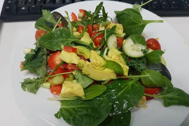 A raw vegan salad