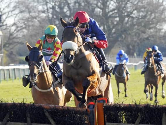 Action at the recent National Spirit Hurdle race day / Picture by Malcolm Wells