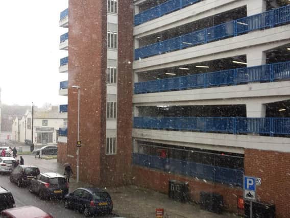 Snow has arrived in Worthing