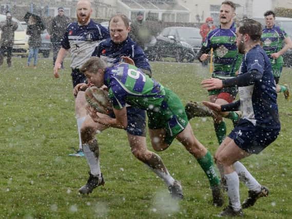 Bognor get the better of Ventnor - and the conditions / Picture by Kate Shemilt