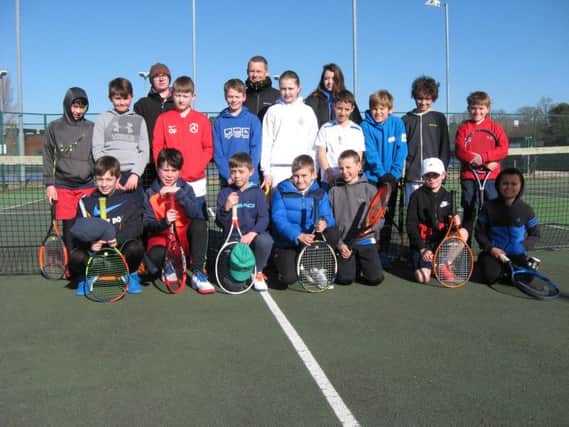 The line-up for Chichester's latest junior tennis tournament