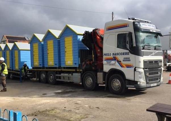 The new beach huts are delivered. Pic: Arun District Council