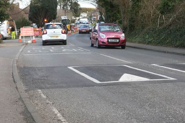 Speed bumps in Station Road, Angmering. Photo by Derek Martin Photography