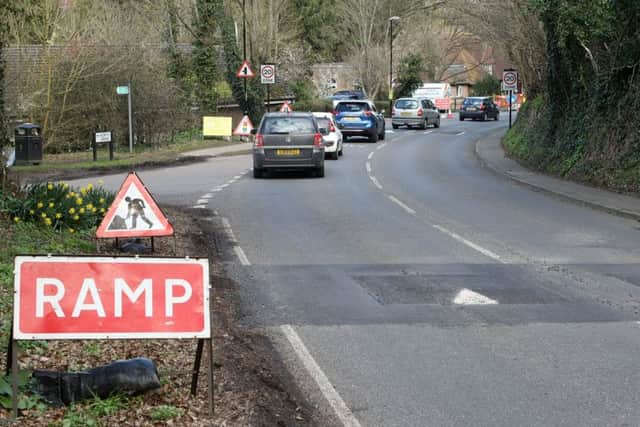 DM1832610a.jpg. Speed bumps in Station Road, Angmering have caused traffic problems and criticisms from the community. Photo by Derek Martin Photography. SUS-180320-145044008