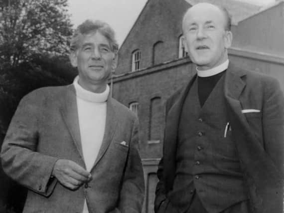 Lenny Bernstein and Walter Hussey (right)