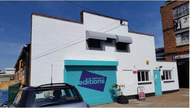 The refurbished site used by Deliveroo Editions at Saxon Works, Hove, as shown in the company's planning application to the council
