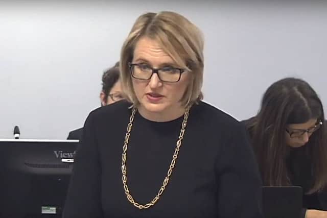 Fiona Scolding QC has been leading the inquiry questioning