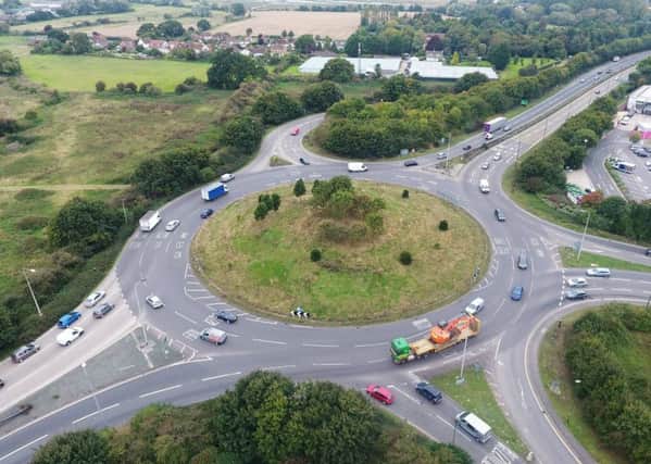 CHICHESTER FISHBOURNE ROUNDABOUT - AERIAL DRONE PICS