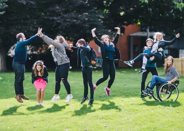 University of Chichester students celebrate result. Pic: Contributed