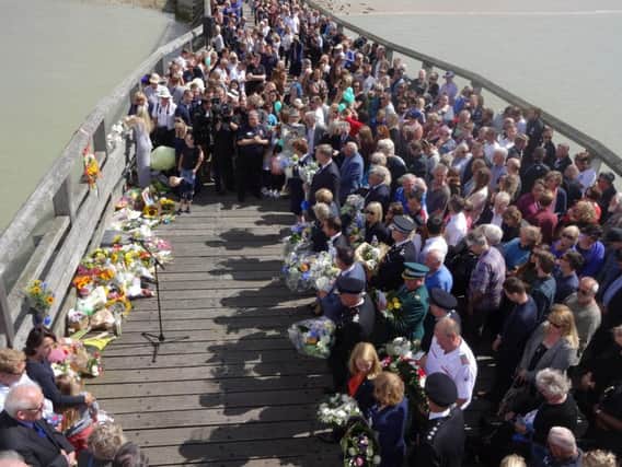 Hundreds gathered to mark the first anniversary of the tragedy