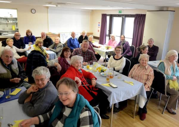 Guests enjoying Village Friends spring lunch at Barnham Community Hall. Picture: Kate Shemilt ks180118-1