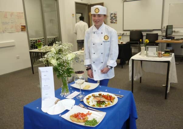 Jasmine Williams-Richardson from The Weald School in Billingshurst was runner-up in the final of the Rotary Young Chef competition SUS-180326-123720001