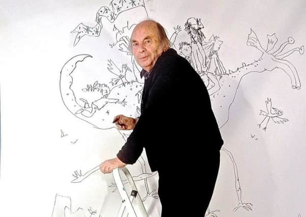 Sir Quentin Blake in his studio SUS-170806-102112001