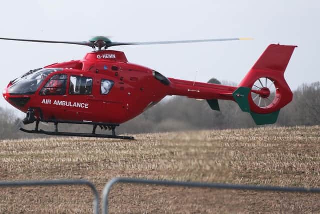 Emergency services, including the air ambulance, have been called to Water Lane, in Storrington. Picture: Eddie Mitchell
