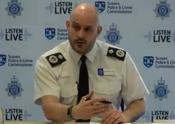 Laurence Taylor, assistant chief constable at Sussex Police, at last week's performance and accountability meeting