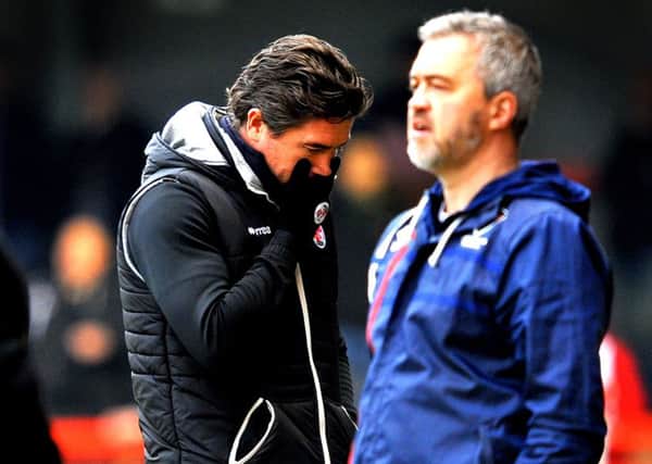 Crawley Town FC v Cheltenham Town FC. Ctrawley 0-3 down Harry Kewell has alot to think about. Pic Steve Robards SR1807754 SUS-180324-160524001