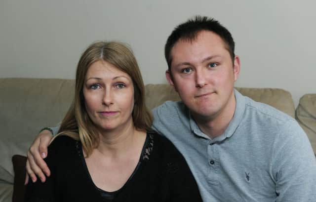 Nathan Thorpe and his mum Karen at their home in Eastbourne (Photo by Jon Rigby)