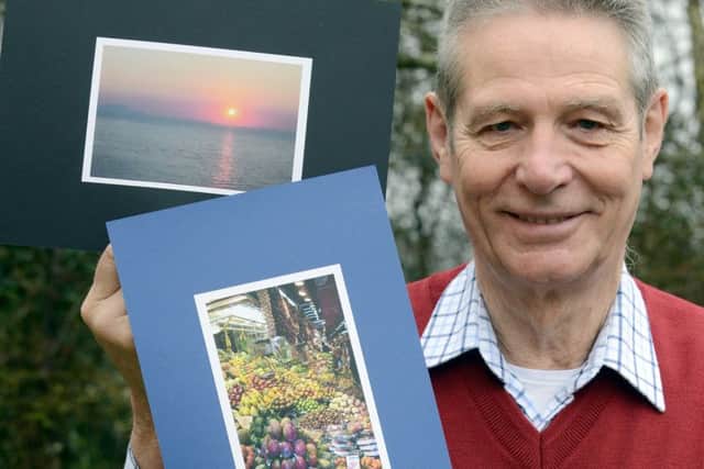 ks180123-4 Mid Hart Hort Show  phot kate
Tim Bonner with some of his photographs.ks180123-4 SUS-180325-111951008