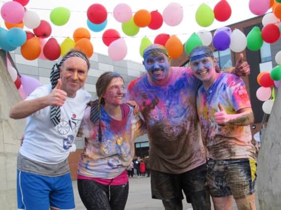 The colour run is a favourite with students. Pictures: Janet Reilly