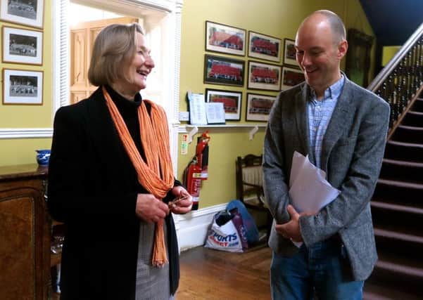 Novelist Alex Preston meets Sompting Abbotts' principal Patricia Sinclair again after 25 years