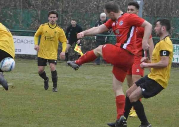 Action from Crawley Down Gatwick v Littlehampton.
Picture by Tony Brown SUS-180326-213525002
