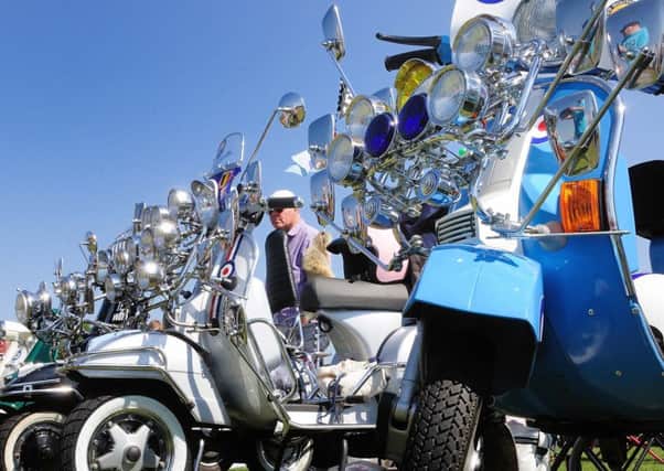 A display of 1960s scooters. Picture: Tony Coombes