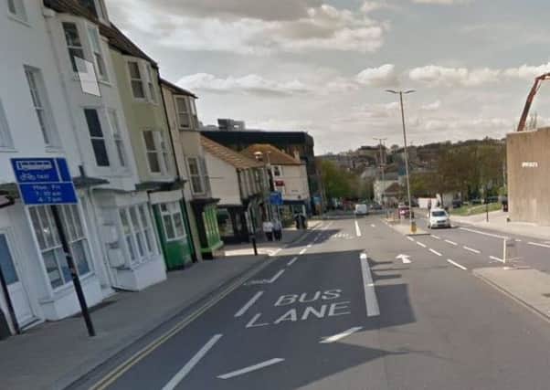 A bus lane in Edward Street, Brighton (Credit: Google Maps)