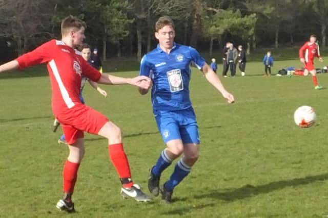 Action from the Macron East Sussex League Premier Division match between Ore Athletic and Sidley United at Tilekiln. Picture courtesy Paul Huggins