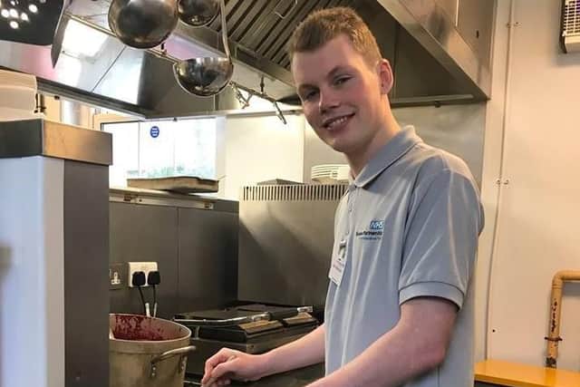 Callum Evans, 20, from Brighton, who completed a traineeship run by Skills Training UK together with the Sussex Partnership NHS Foundation Trust