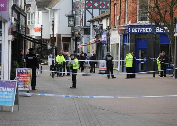Police at the scene on Wednesday. Picture: Eddie Mitchell