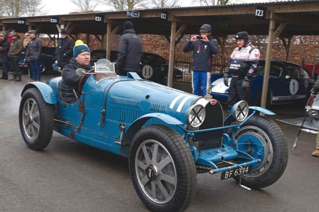 Martin Halusas Bugatti Type 35c in the paddock pits.