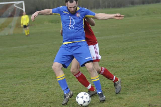 Richard 'Alfie' Weller on the ball against Bexhill Town last weekend.