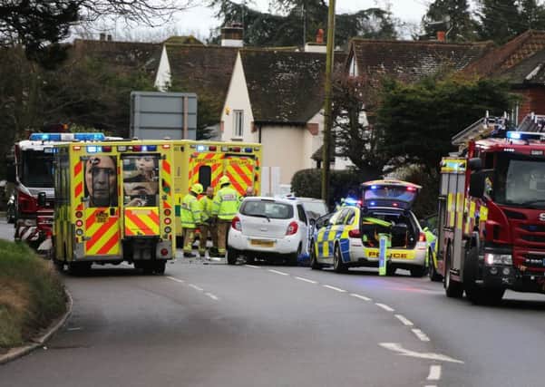 Emergency services at the scene. Picture: Eddie Mitchell