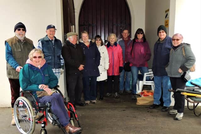 Members of Friends of Broadwater and Worthing Cemetery who made the discovery this morning