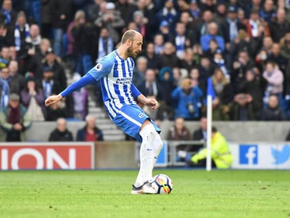Glenn Murray saw his penalty saved. Picture by Phil Westlake (PW Sporting Photography)