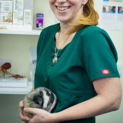Senior nurse Gayle Foggon, from Coastway Vets in Shoreham, with Monty. Picture: Claire Bond, Photography by Bond
