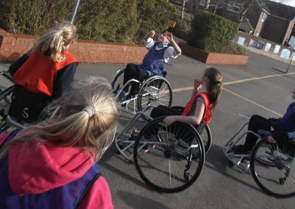 Northolmes Junior School took to wheelchairs for their PE lessons SUS-180304-134127001