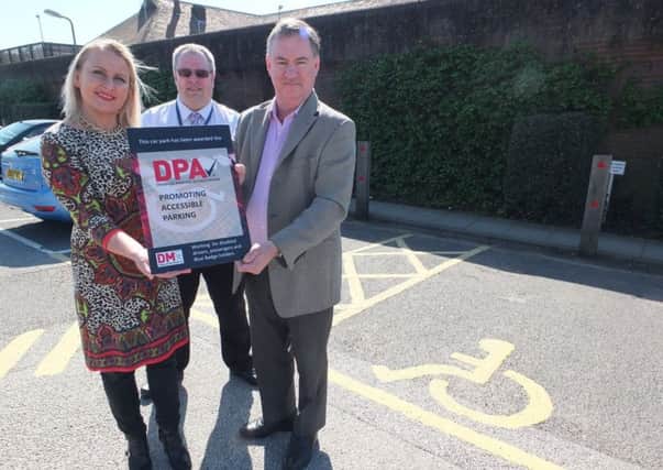 From left: Marta Bartosiewicz, operations manager for Disabled Motoring UK, Stephen Lewsley, parking operations manager and councillor Gary Marsh. Picture: BPA