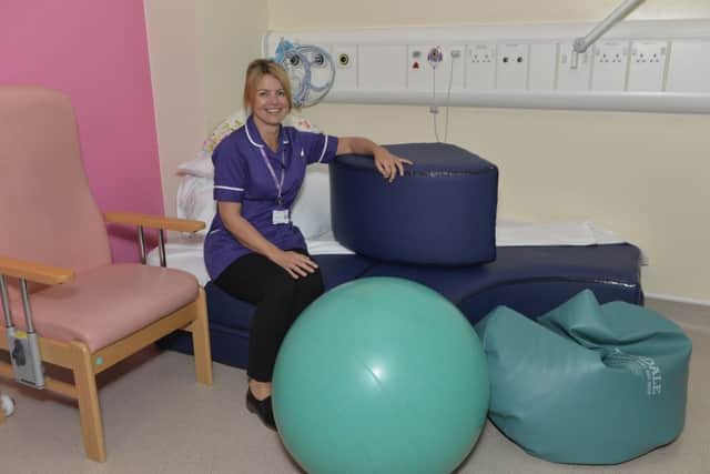 Matron Marie Foreman with new equipment the cube
