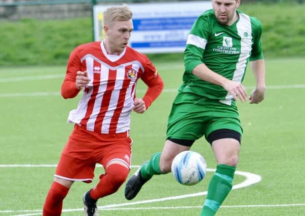 Dominic Taylor netted for Steyning Town against local rivals Storrington. Picture by Stephen Goodger