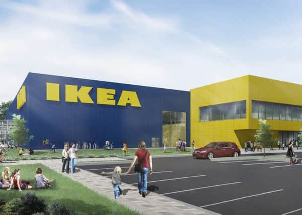 An artist's impression of how the new IKEA in Lancing could look