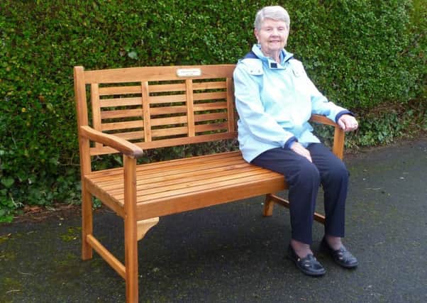 Rene Morton donated a bench to Southwick Bowling club in memory of her late husband